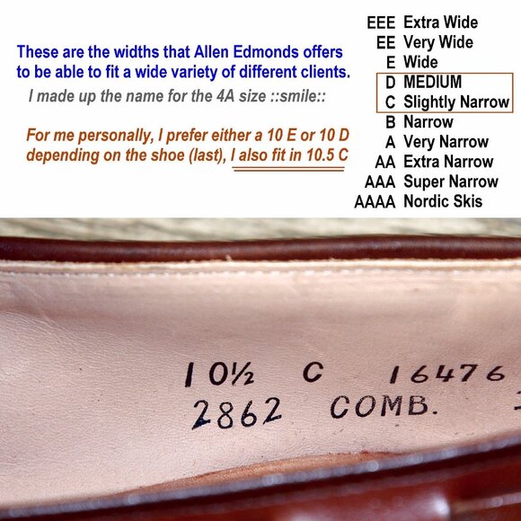 * NIB * $395 Allen Edmonds CAVALIER 10.5 C ( fits 10 E ) Chili * add $15 Trees main image 13